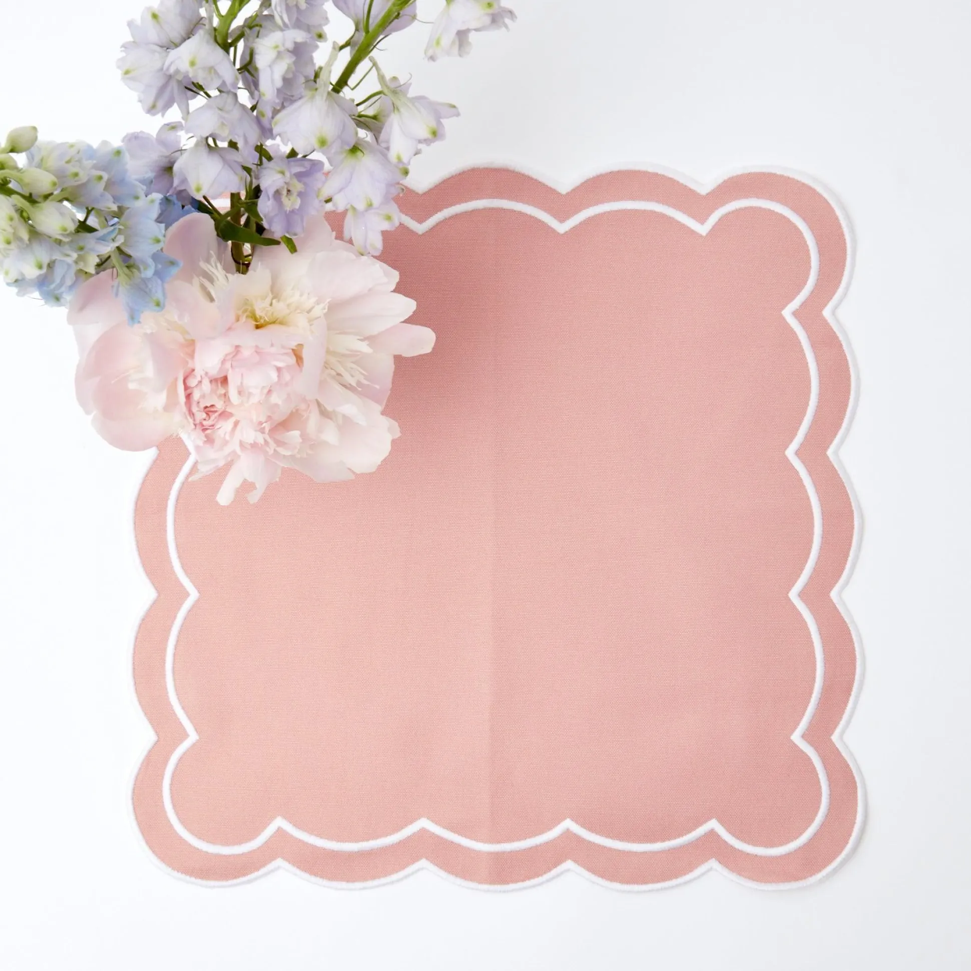 Pink Applique Placemats & Napkins (Set Of 4)