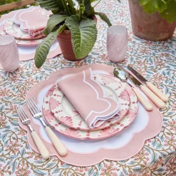 Pink Applique Placemats & Napkins (Set Of 4)