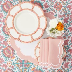 Pink Applique Placemats & Napkins (Set Of 4)