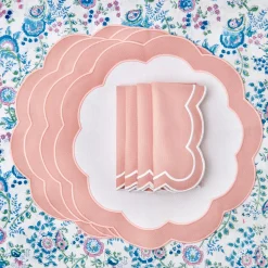 Pink Applique Placemats & Napkins (Set Of 4)