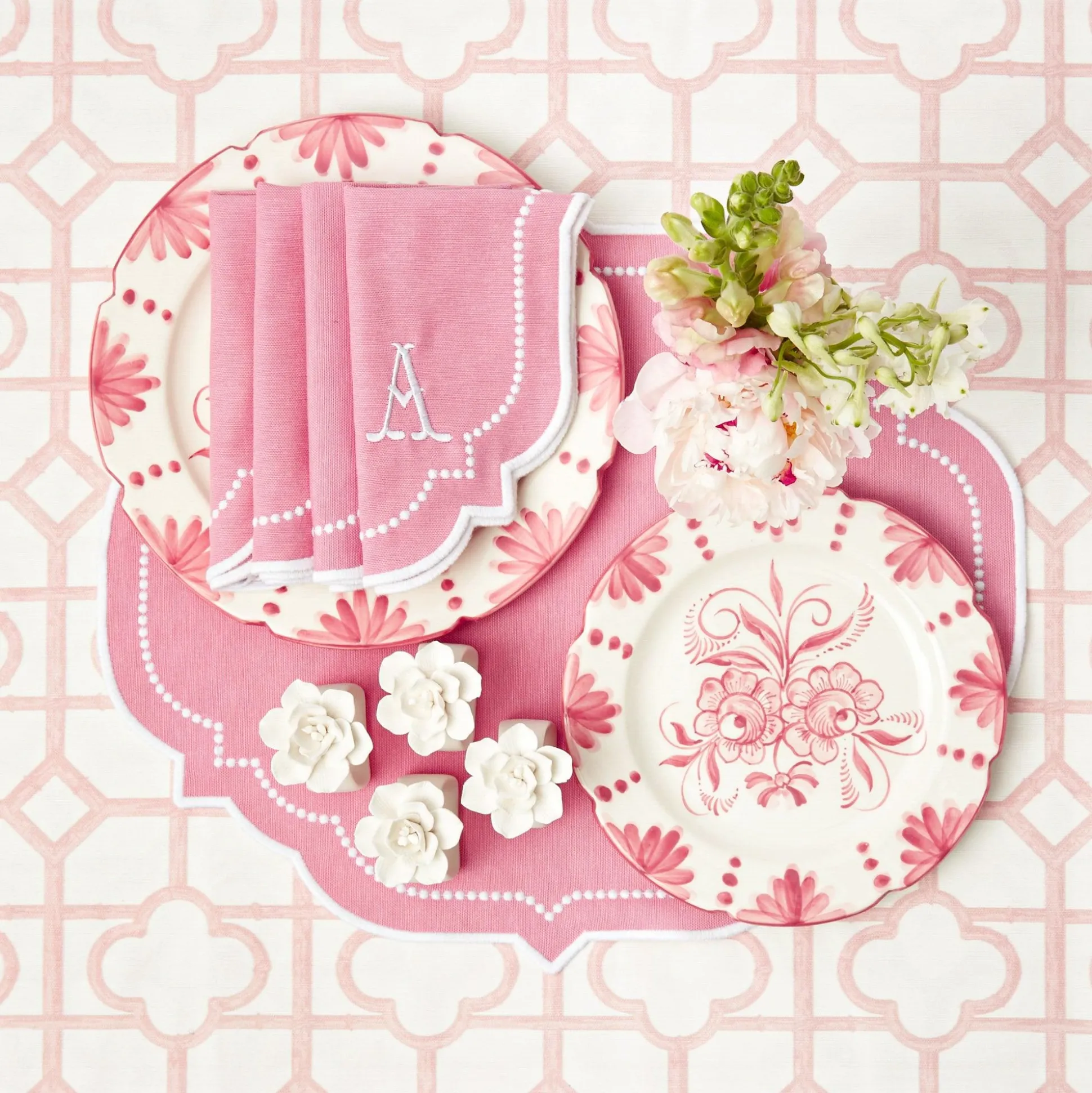 Pink Bamboo & Amelie Linen Set