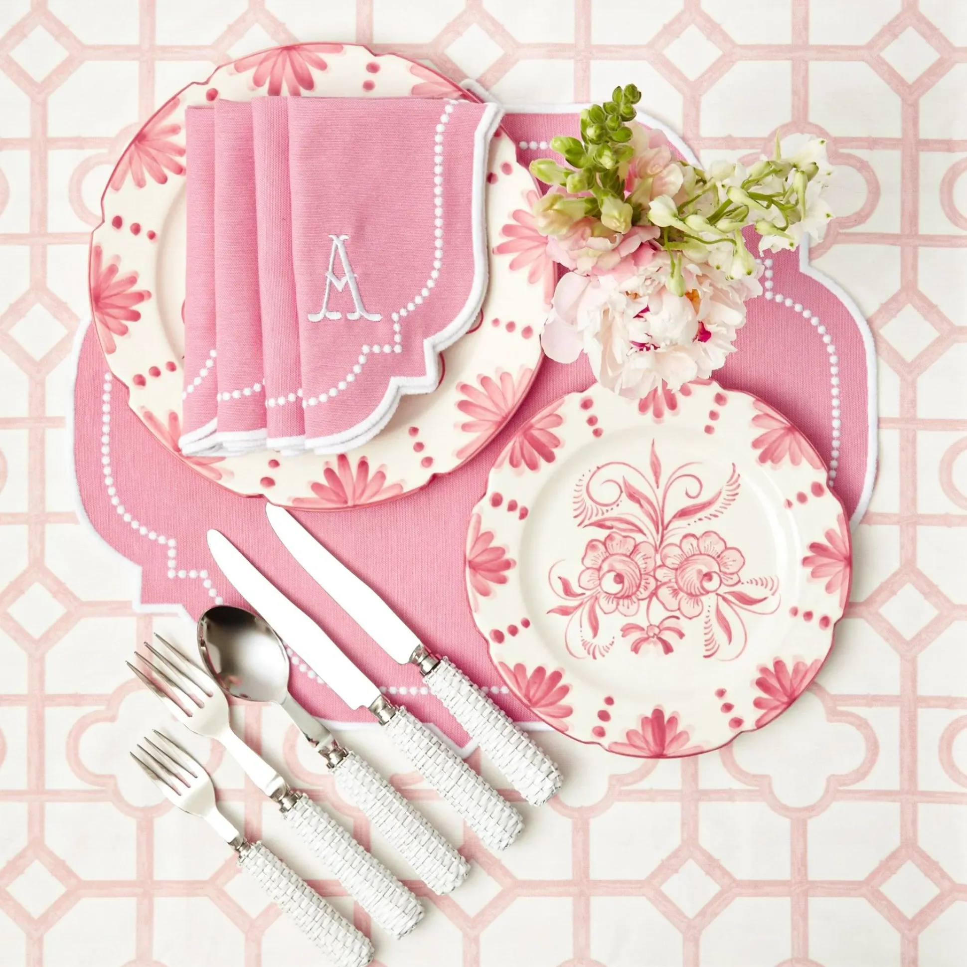 Pink Bamboo & Amelie Linen Set