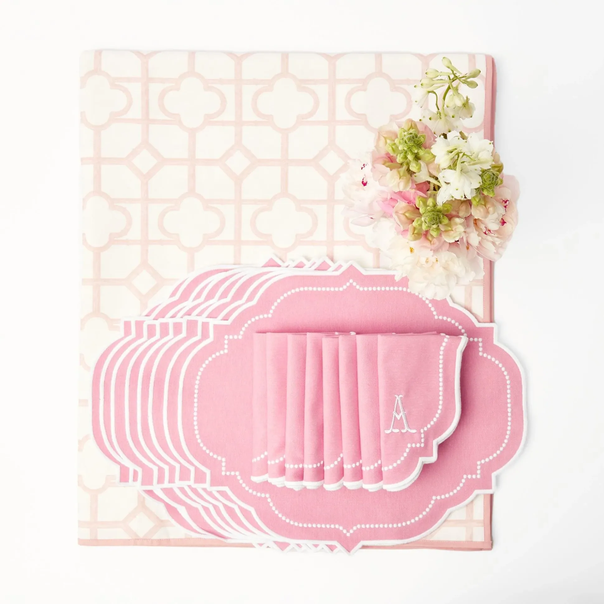 Pink Bamboo & Amelie Linen Set