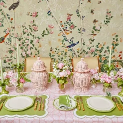 Pink Bamboo Trellis Tablecloth