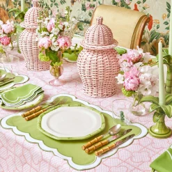 Pink Bamboo Trellis Tablecloth