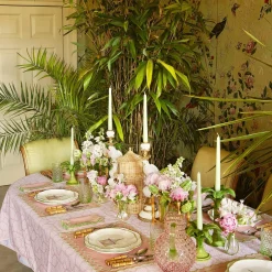 Pink Bamboo Trellis Tablecloth