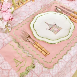 Pink Bamboo Trellis Tablecloth
