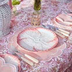 Pink Capri Lettuce Dinner Plate (Set Of 4)