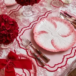 Pink Capri Lettuce Dinner Plate (Set Of 4)