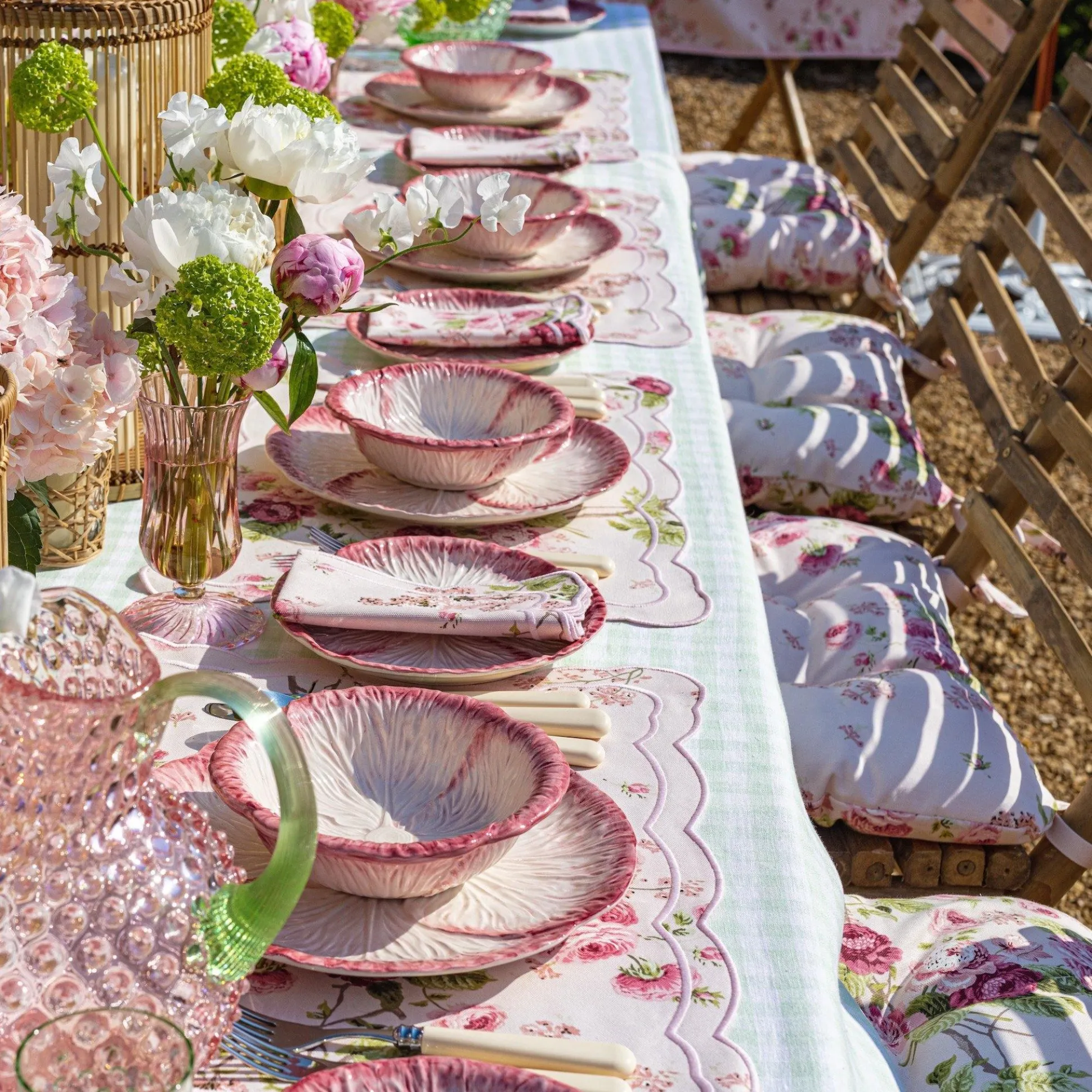 Pink Capri Lettuce Dinner Plate (Set Of 4)