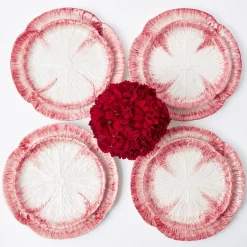 Pink Capri Lettuce Dinner Plate (Set Of 4)