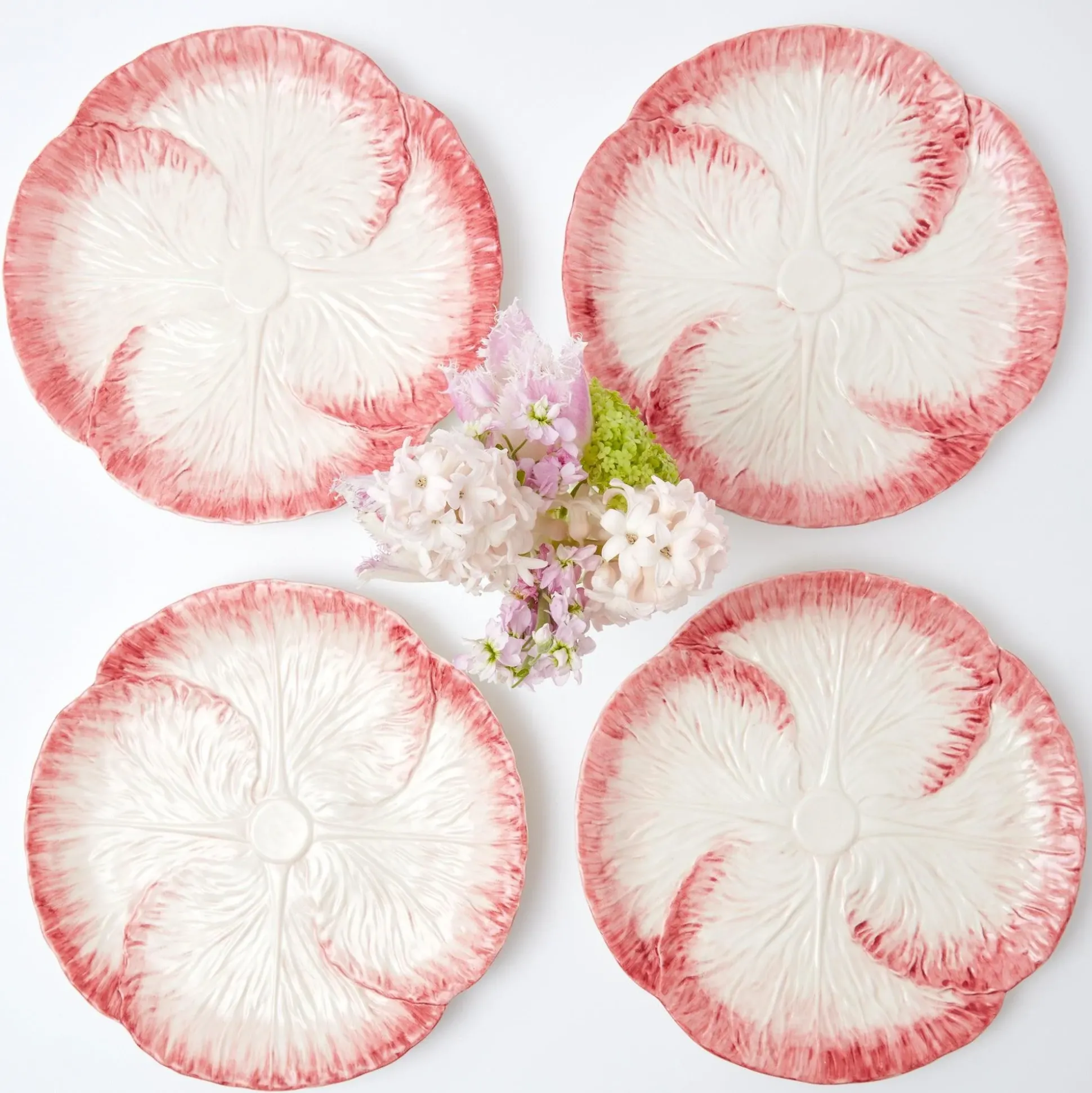 Pink Capri Lettuce Dinner Plate (Set Of 4)