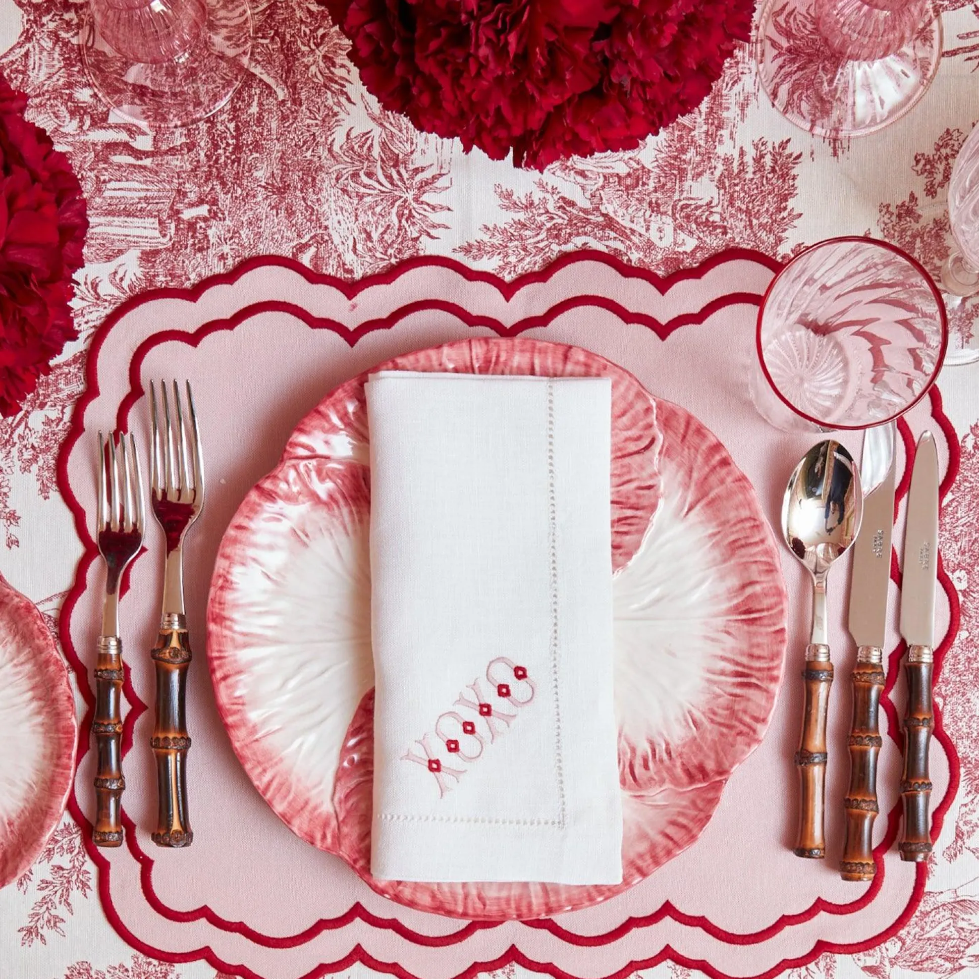 Pink Capri Lettuce Dinner Plate (Set Of 4)