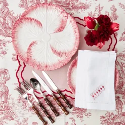 Pink Capri Lettuce Dinner Plate (Set Of 4)