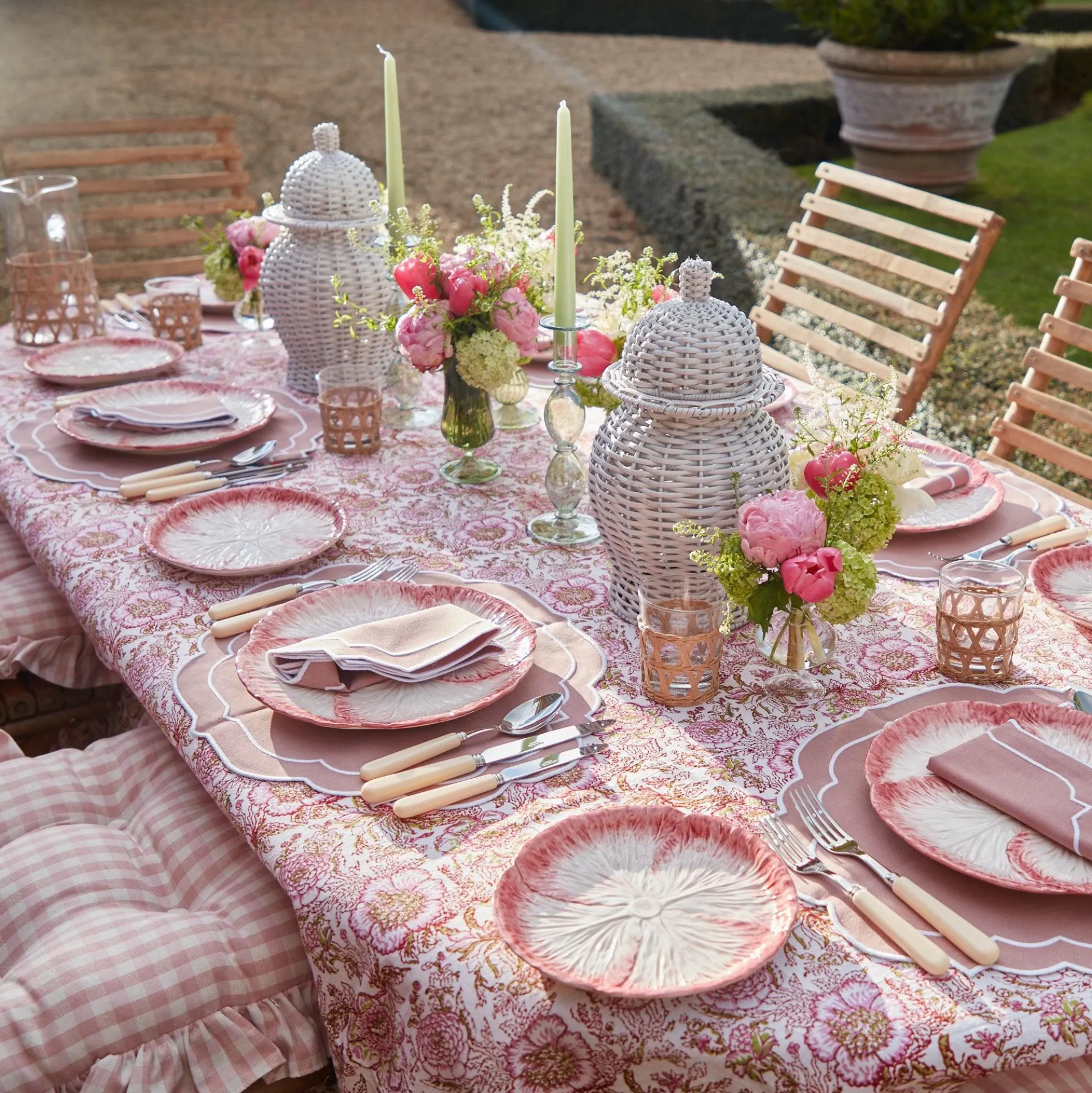 Pink Capri Lettuce Starter Plate (Set Of 4)