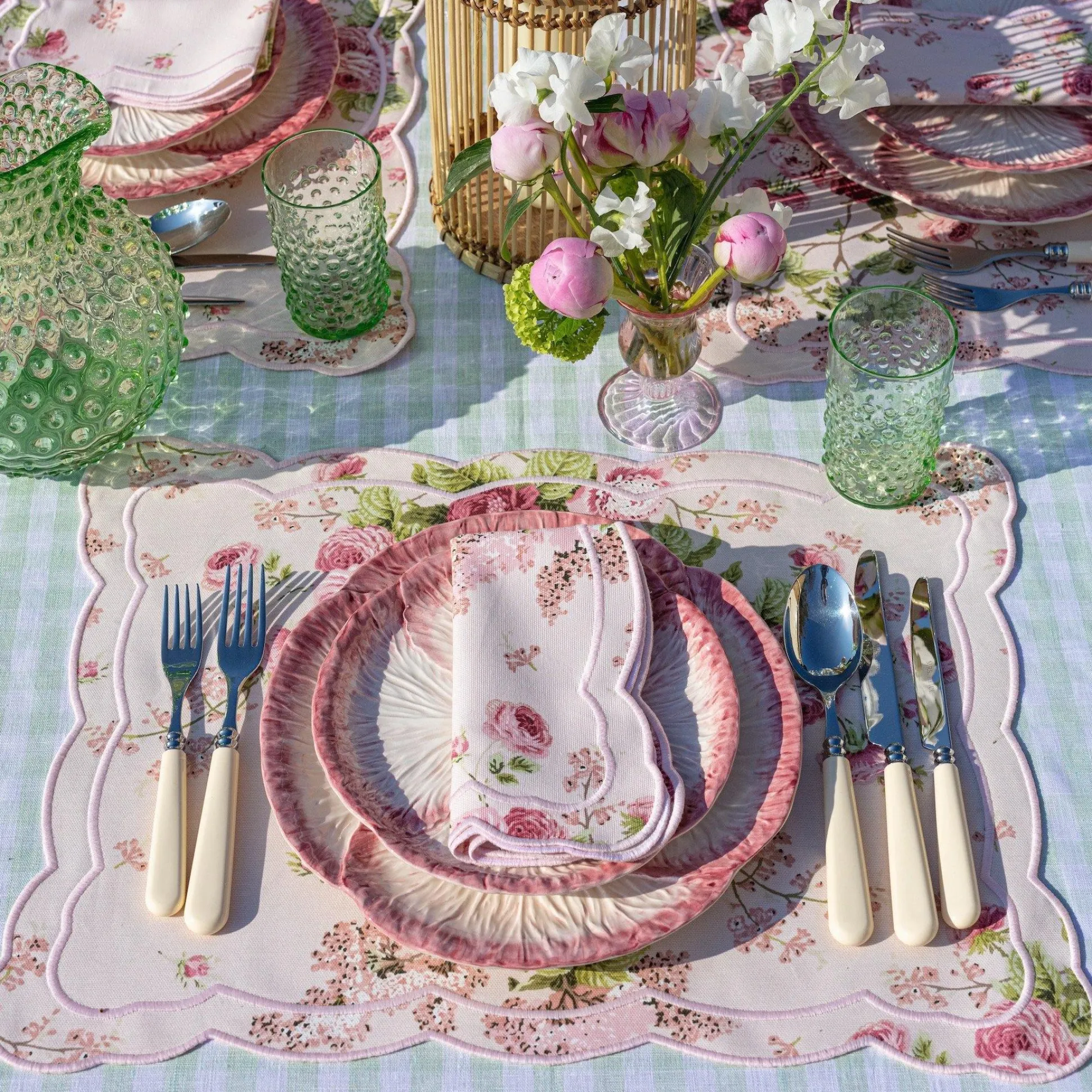 Pink Capri Lettuce Starter Plate (Set Of 4)