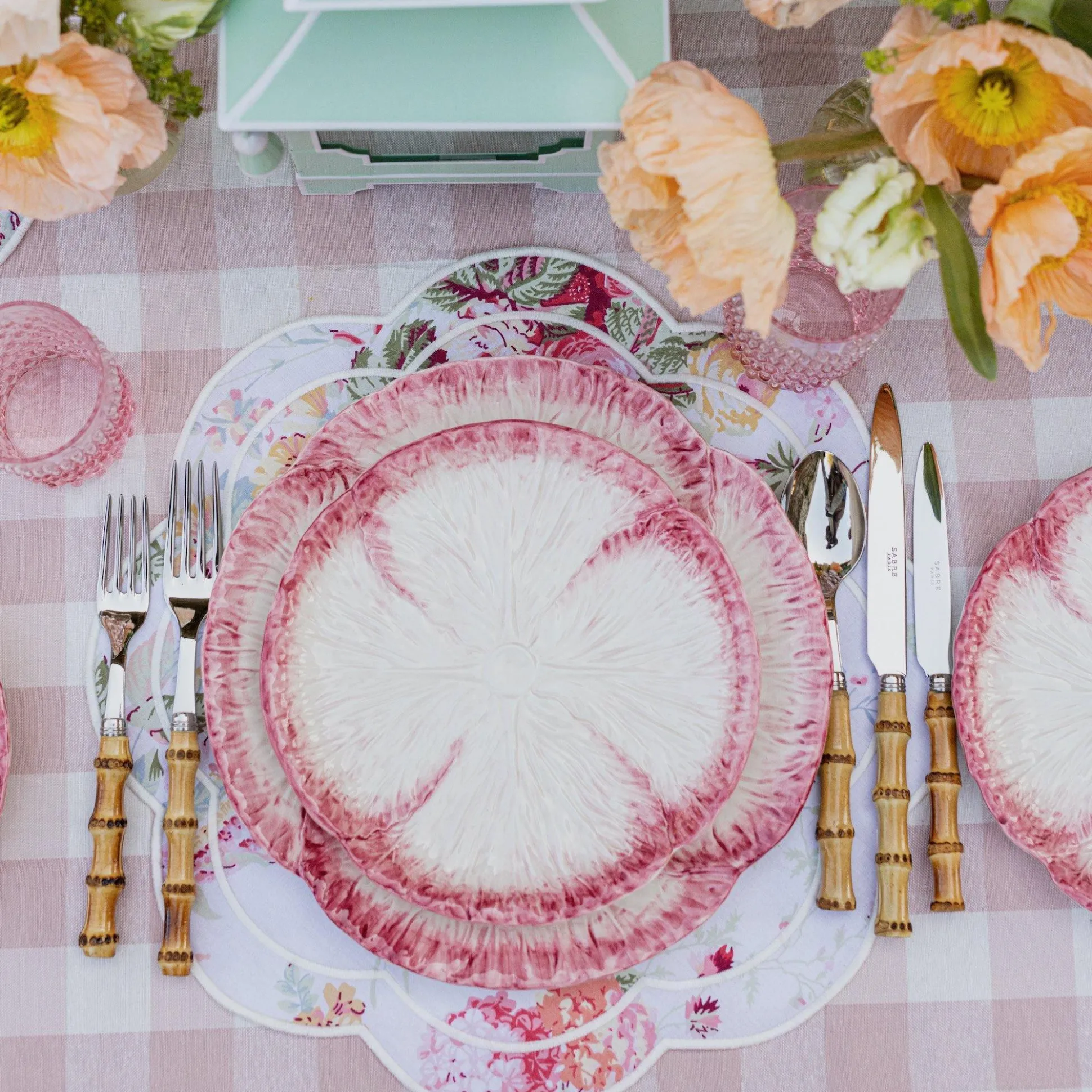 Pink Capri Lettuce Starter Plate (Set Of 4)