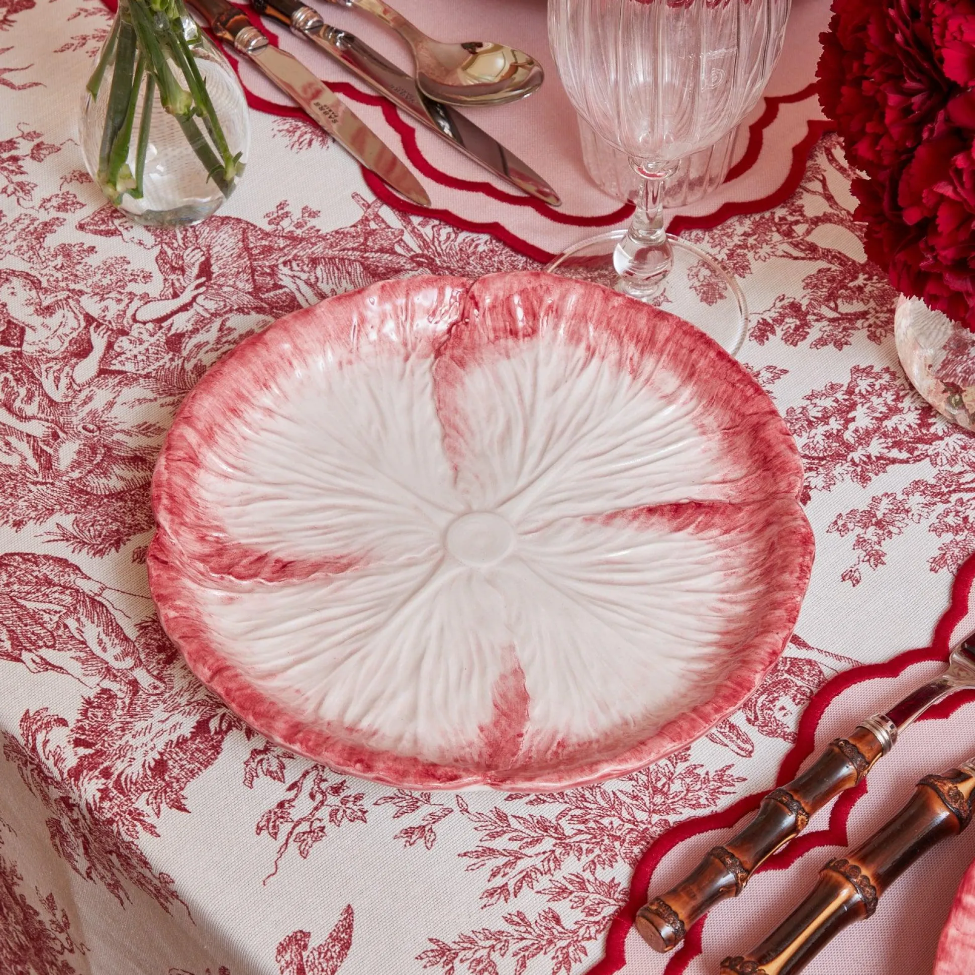 Pink Capri Lettuce Starter Plate (Set Of 4)