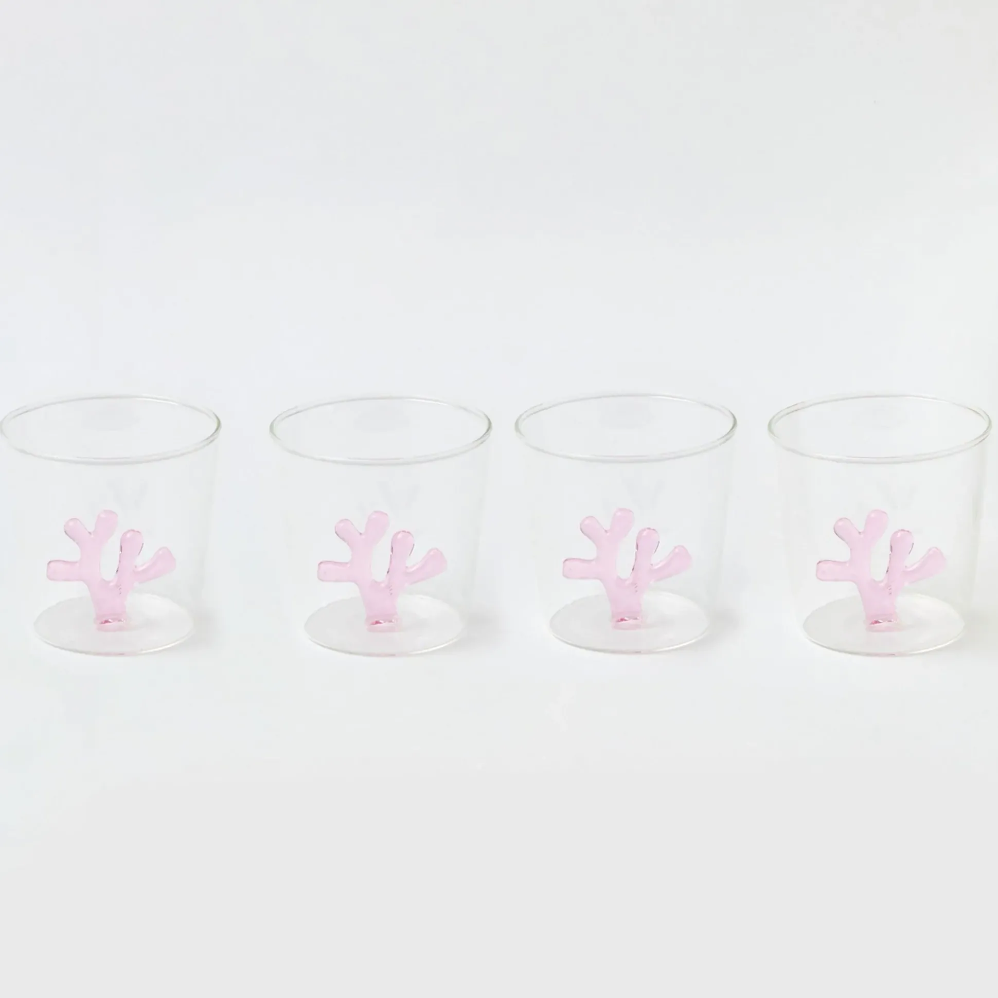 Pink Coral Glasses (Set Of 4)