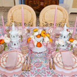 Pink Fringe Napkins (Set Of 4)