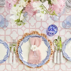 Pink Fringe Napkins (Set Of 4)