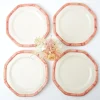 Pink Geometric Bamboo Dinner Plate (Set Of 4)