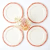 Pink Geometric Bamboo Starter Plate (Set Of 4)