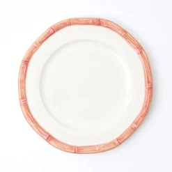 Pink Geometric Bamboo Starter Plate (Set Of 4)