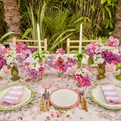 Pink Geometric Bamboo Starter Plate