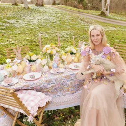 Pink Gingham Ruffle Seat Pad Cushion (Set Of 4)