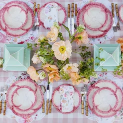 Pink Gingham Tablecloth