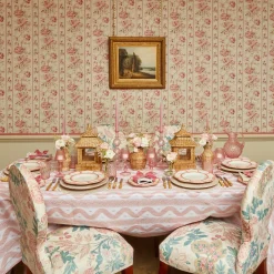 Pink Leopard Ikat Tablecloth