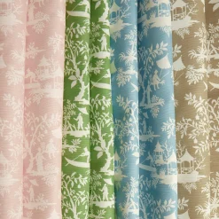 Pink Pagoda Garden Fabric