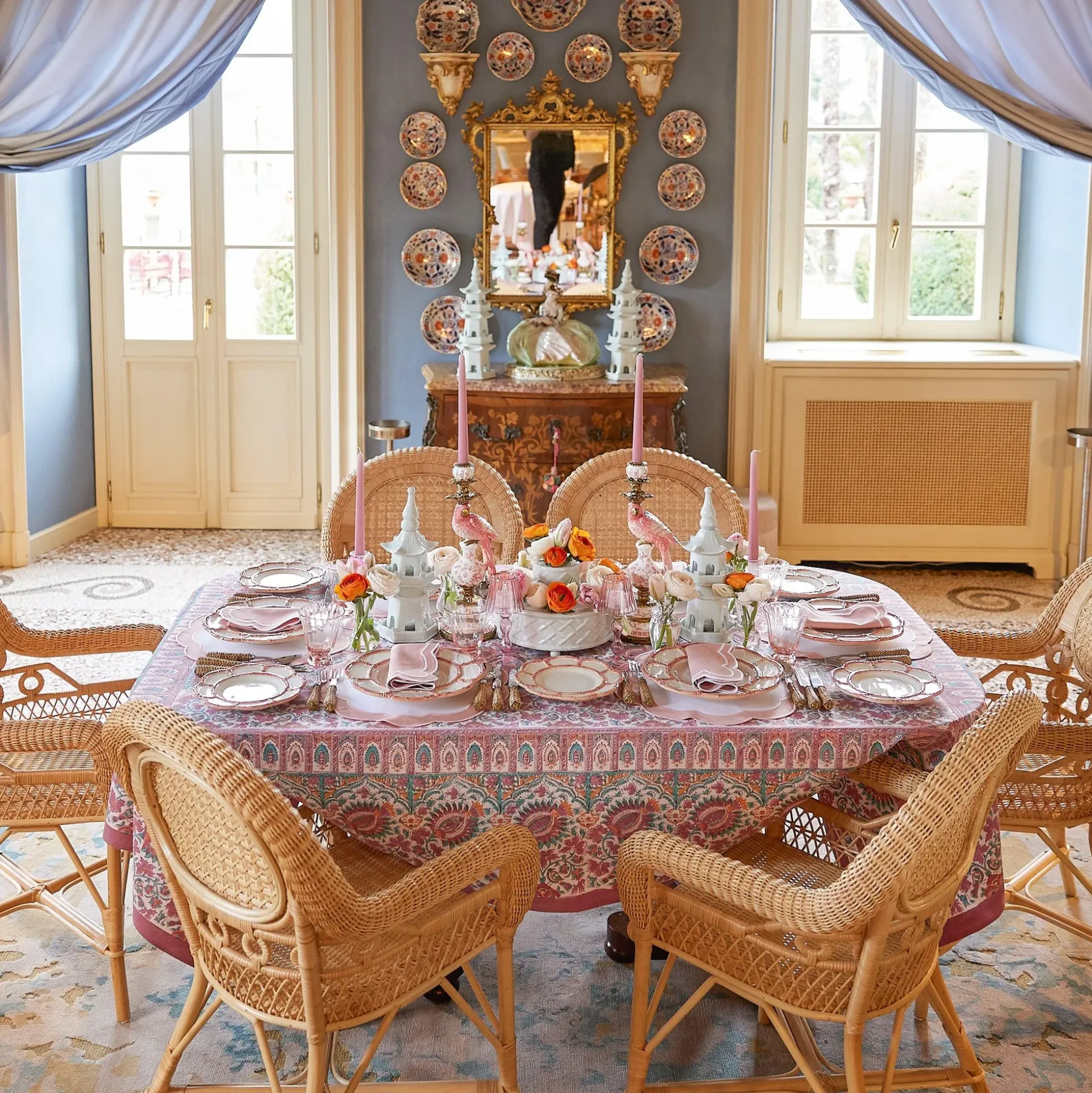 Pink Parrot Candlescape