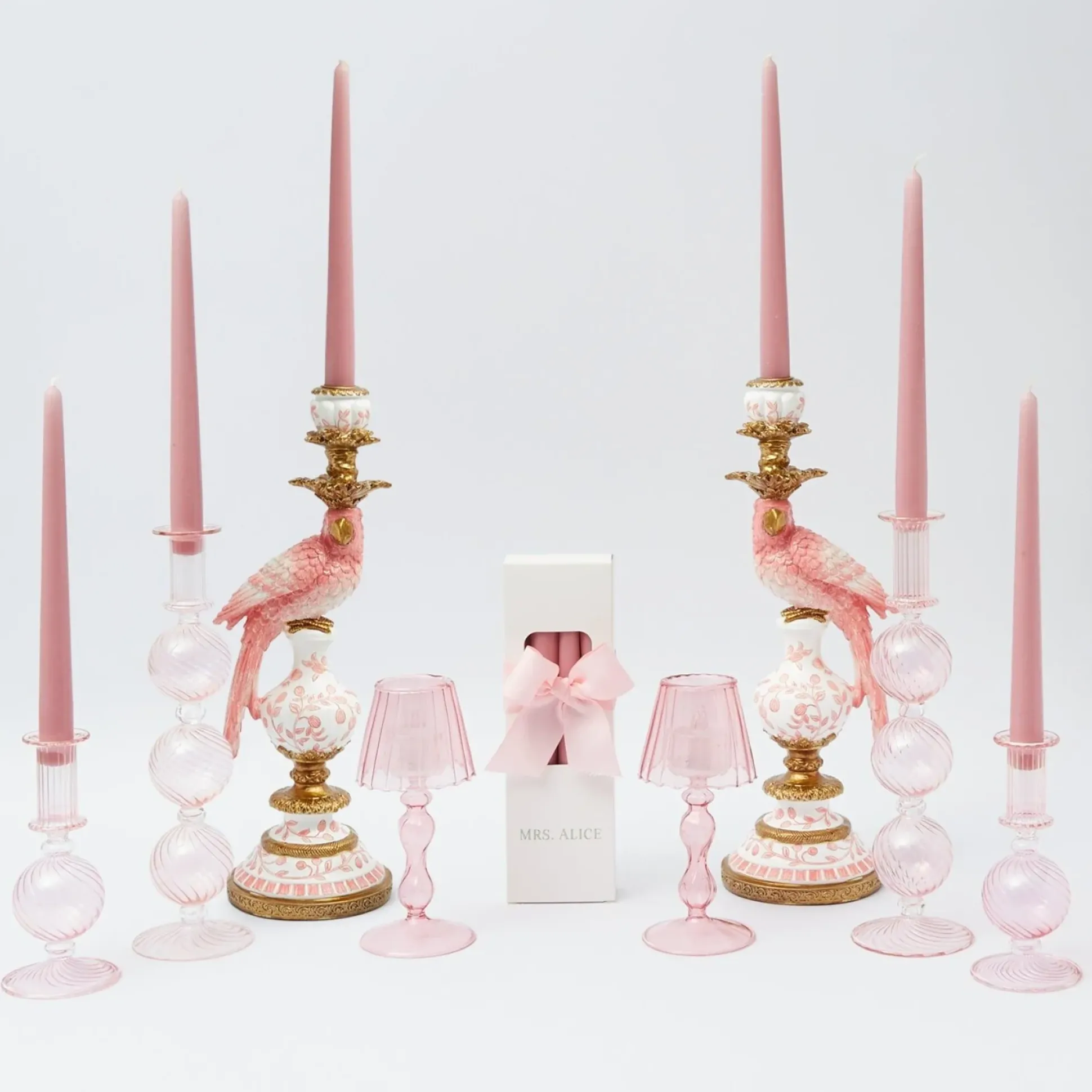 Pink Parrot Candlescape
