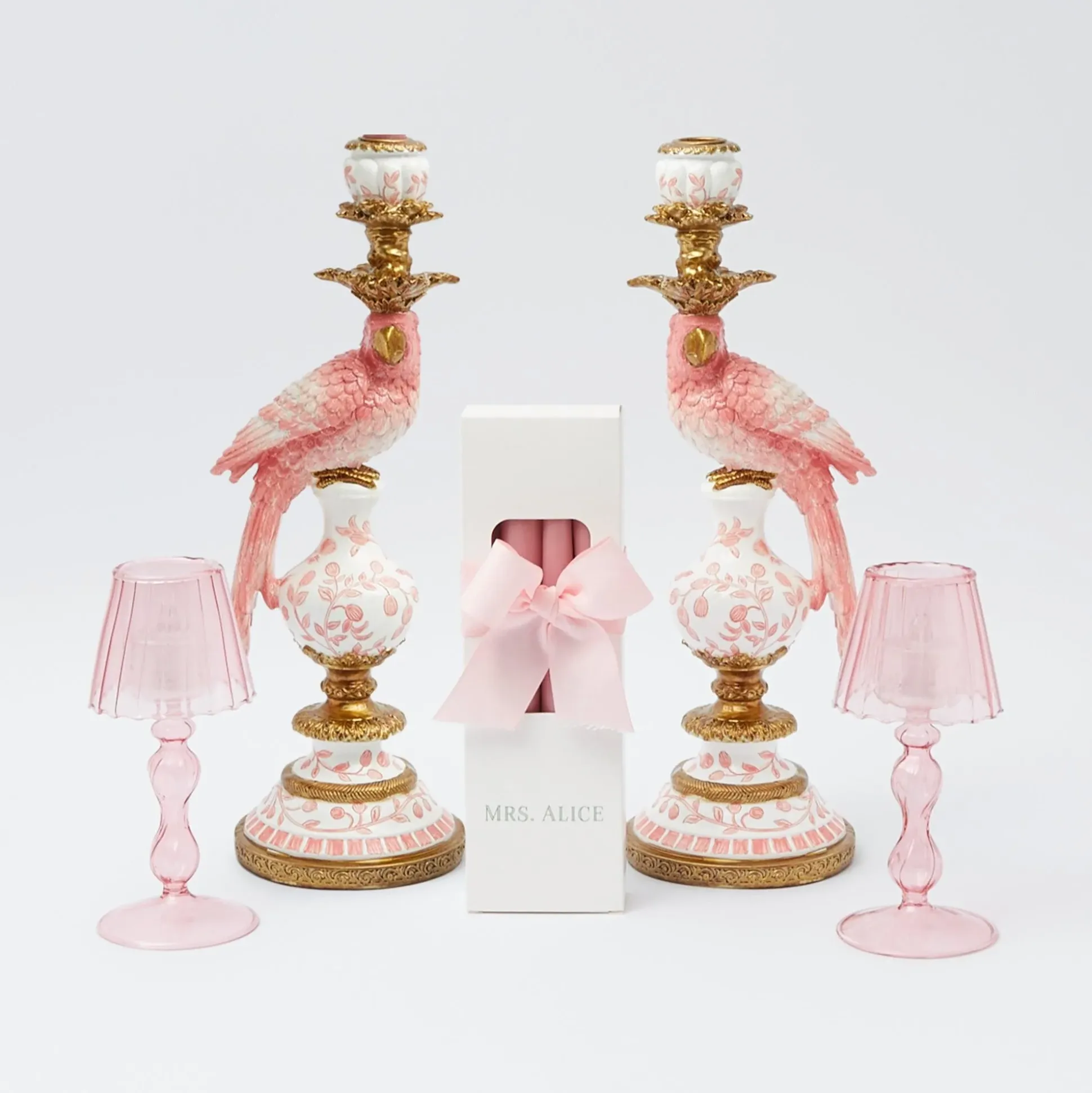 Pink Parrot Candlescape