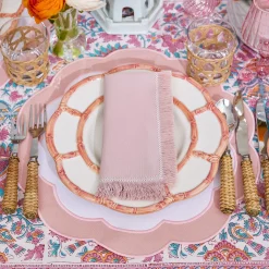 Pink Petal Bamboo Dinner Plates (Set Of 4)