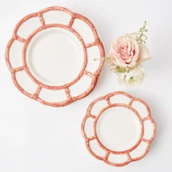 Pink Petal Bamboo Starter Plates (Set Of 4)