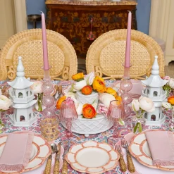 Pink Petal Bamboo Starter Plates (Set Of 4)