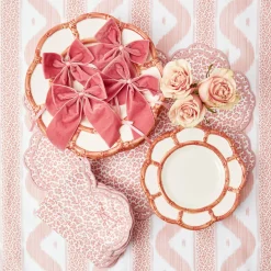 Pink Petal Bamboo Starter Plates (Set Of 4)