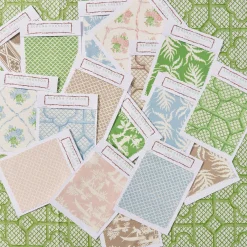 Pink Trailing Ferns Fabric