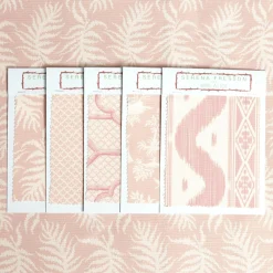 Pink Trailing Ferns Fabric