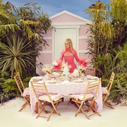 Pink Trailing Ferns Tablecloth