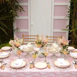 Pink Trailing Ferns Tablecloth