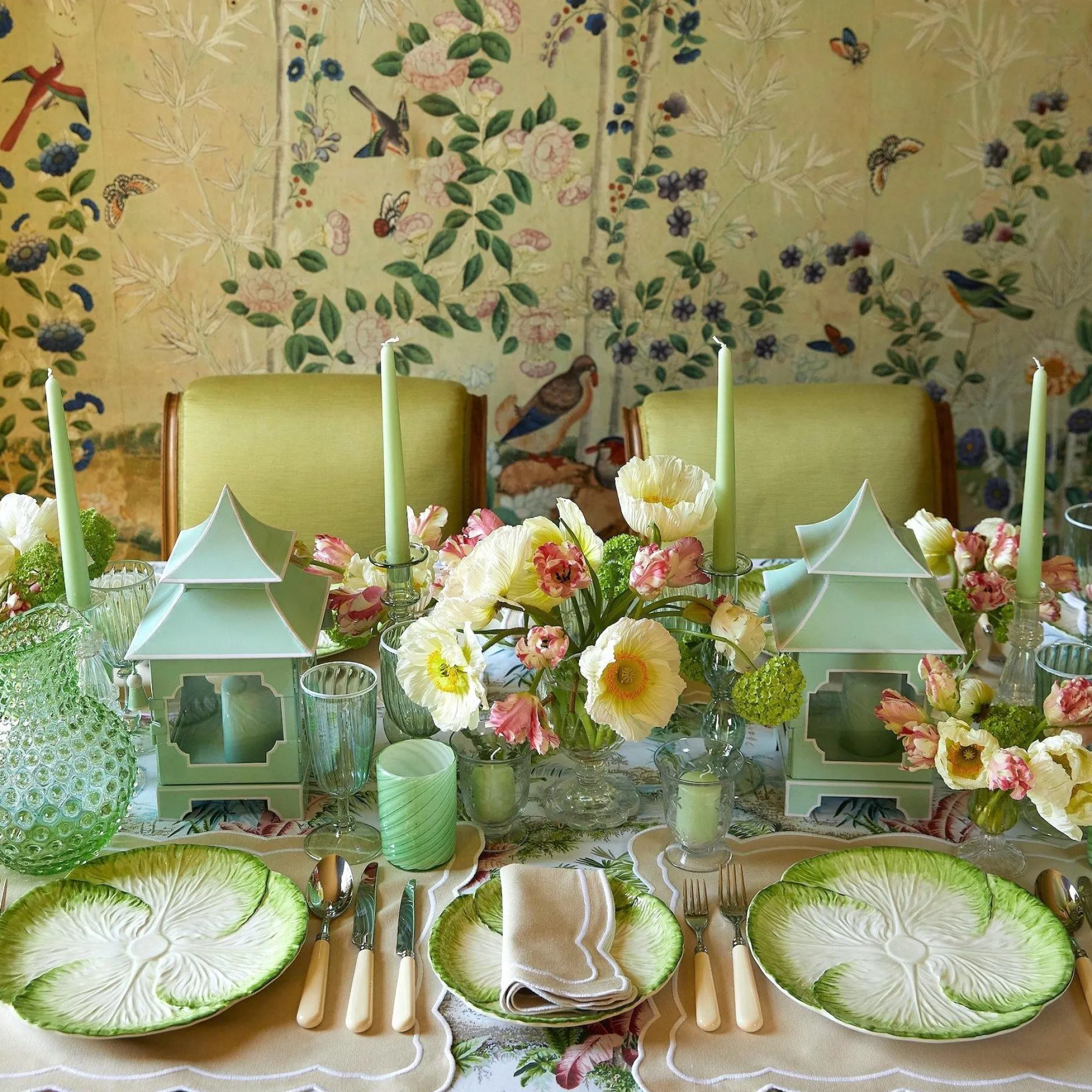 Pistachio Green Pagoda Lantern