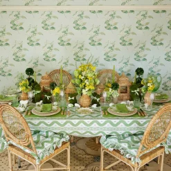 Potted Boxwood With Green Bow Decoration Set