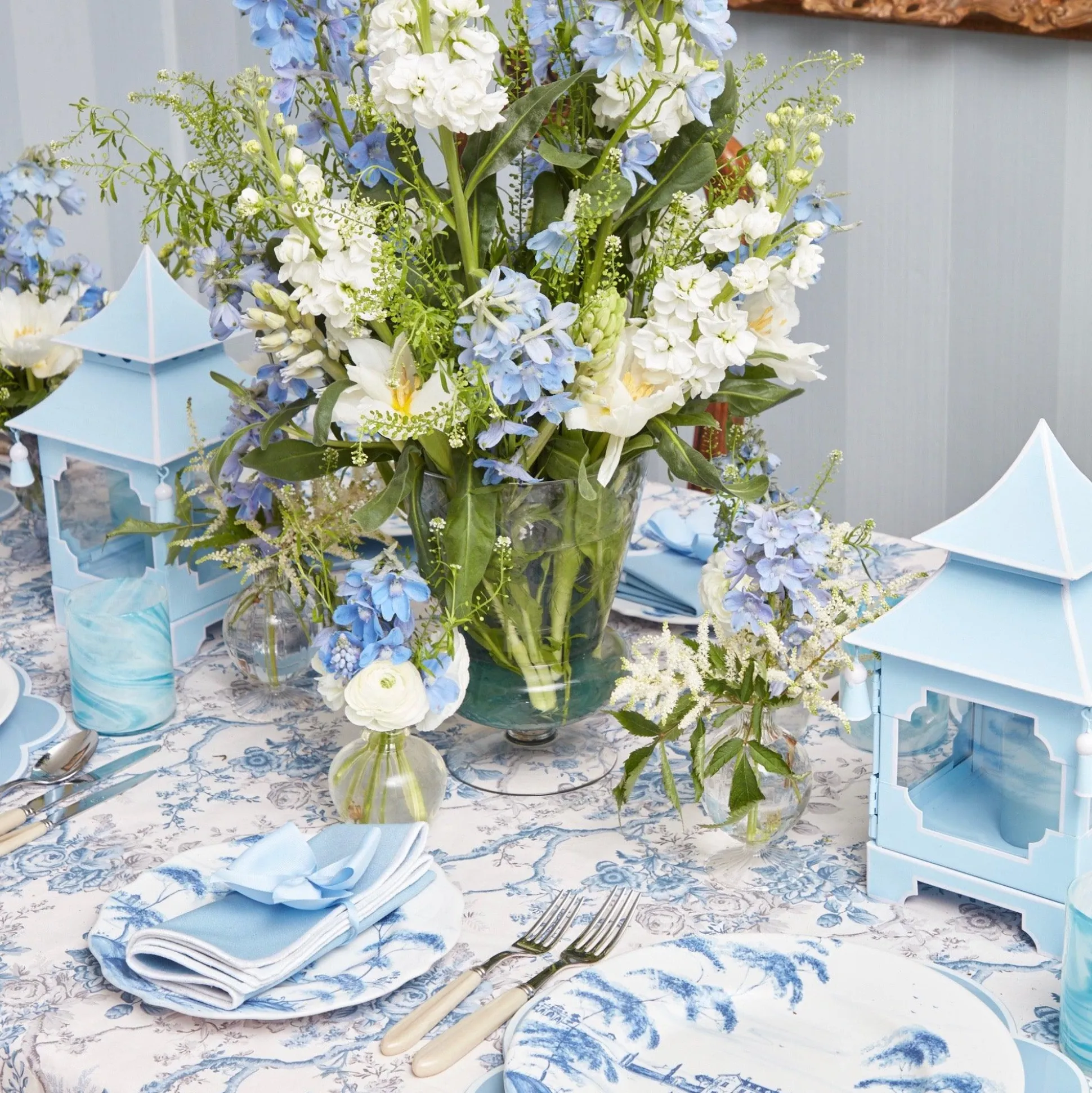 Powder Blue Pagoda Lantern