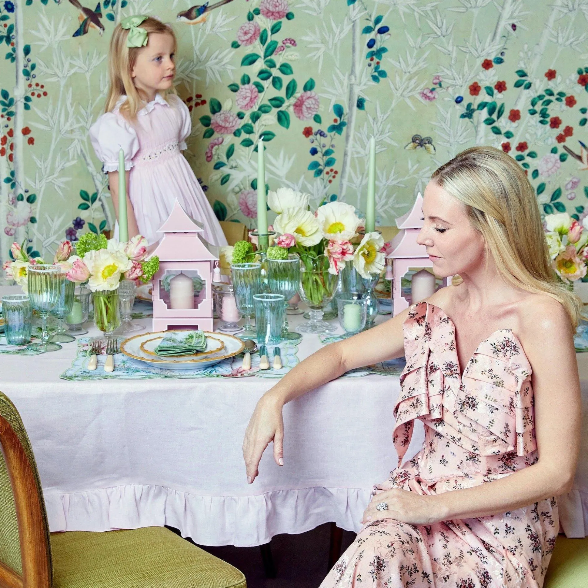 Powder Pink Pagoda Lantern