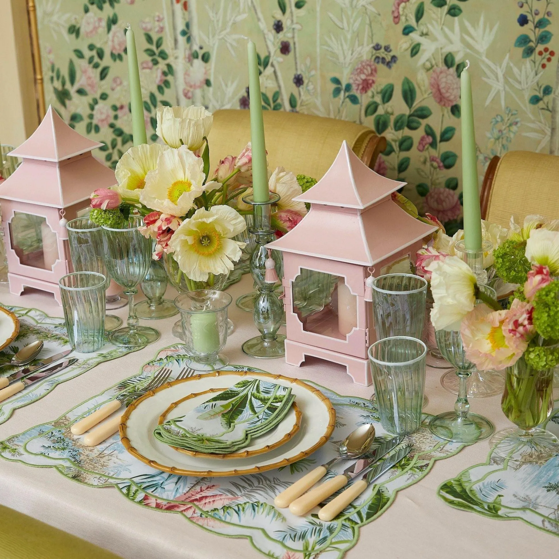 Powder Pink Pagoda Lantern