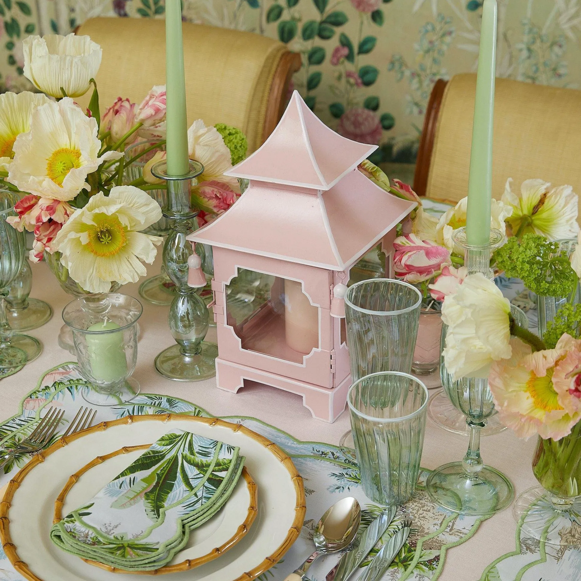 Powder Pink Pagoda Lantern